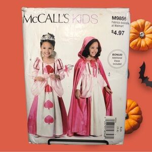 McCall’s Kids Pattern 2016 #M9856 Storybook Costumes Size 3-8 Uncut Espanol